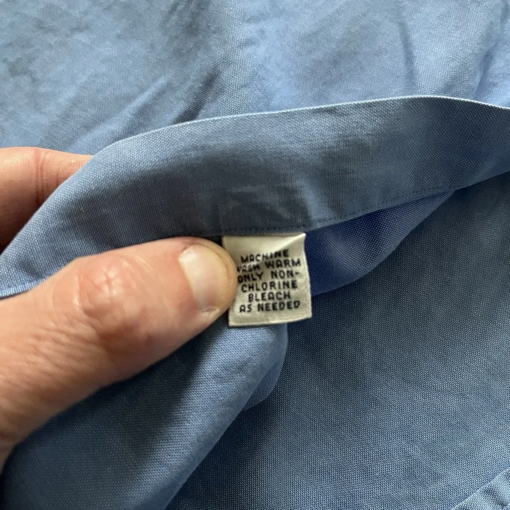 Polo Ralph Lauren Yarmouth Shirt Mens 16 32 Blue Oxford Multi Color Pony Button